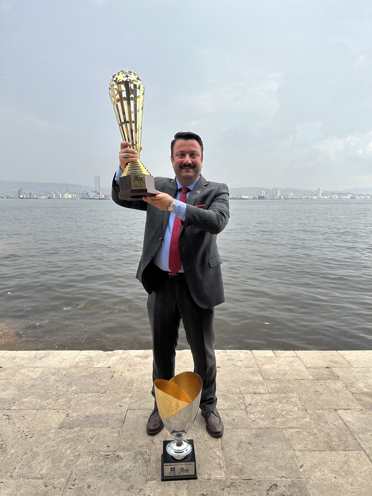 With an achievement award